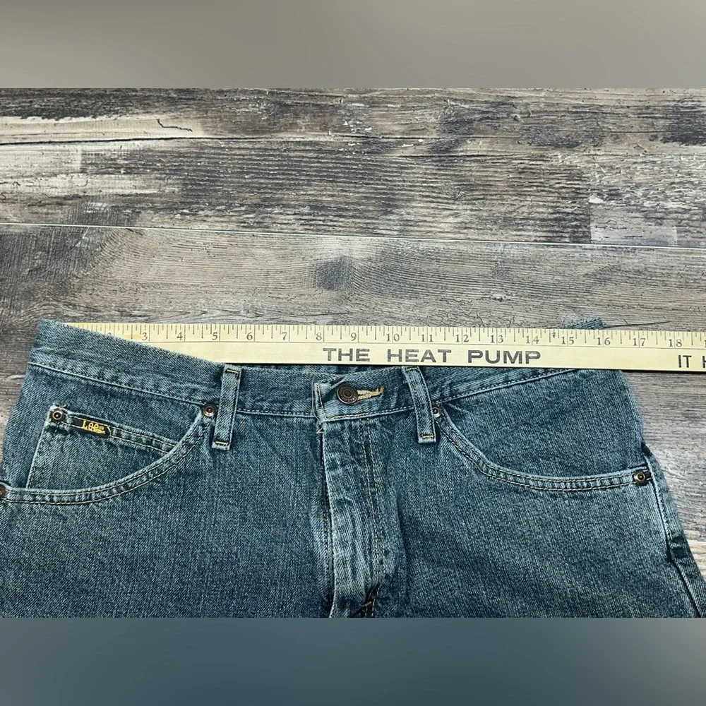 Lee Denim Shorts Mens 34 Blue Relaxed Fit Y2K Faded Workwear GUC